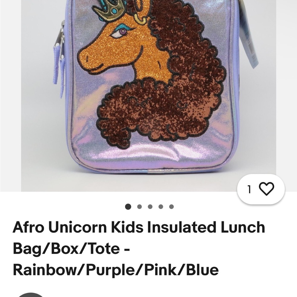 Sparkly Unicorn Kids Pouch - Picture 3 of 5